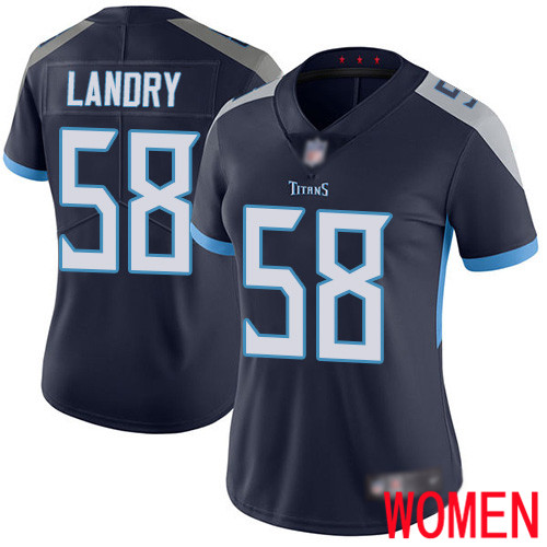 Tennessee Titans Limited Navy Blue Women Harold Landry Home Jersey NFL Football #58 Vapor Untouchable->women nfl jersey->Women Jersey